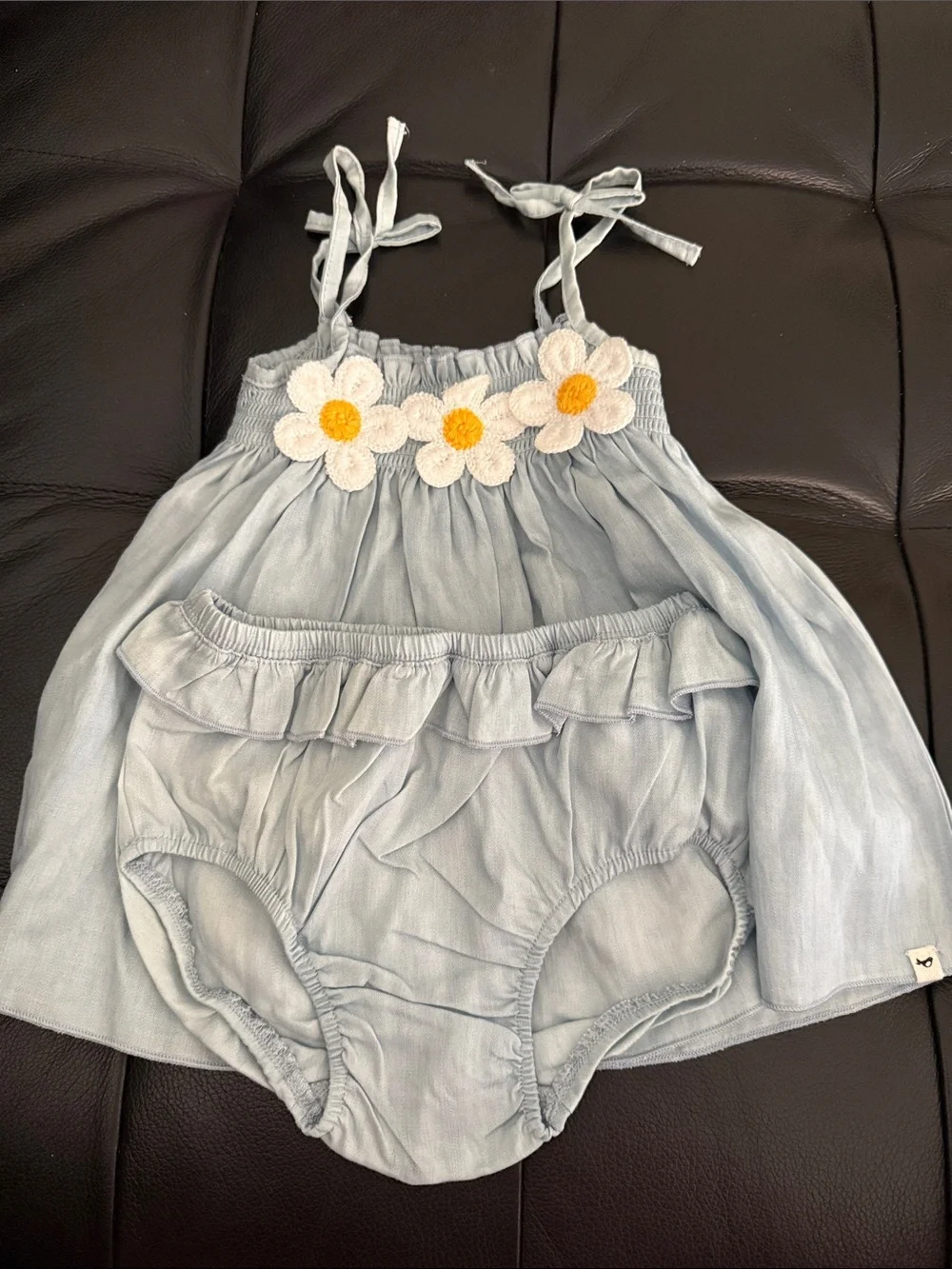 Oh baby! Girl Outfit with Daisy Crochet Set Size 2-3 years